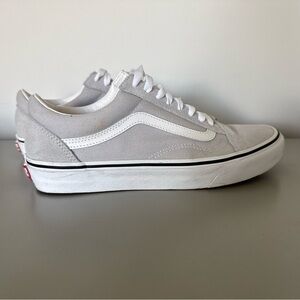 Vans Classic Gray and White Shoes